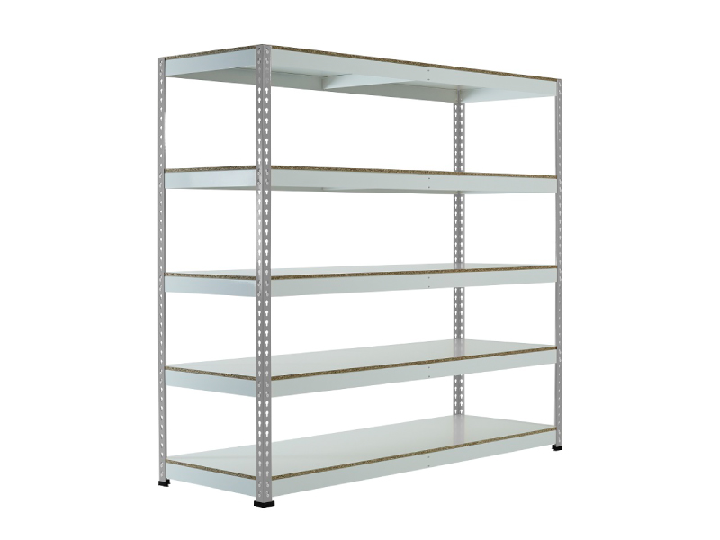 Boltless rivet shelving